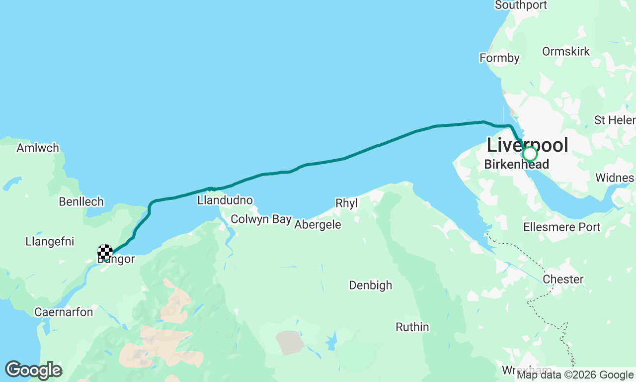Liverpool Marina to Menai Bridge