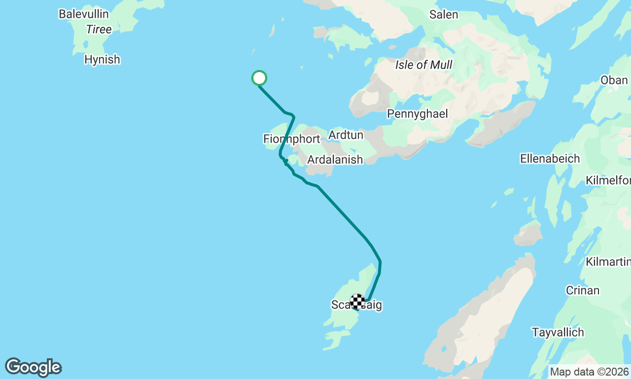 Treshnish to Collensey, via Tinker's hole.