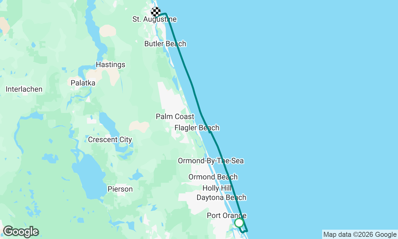 New Smyrna to Saint Augustine 