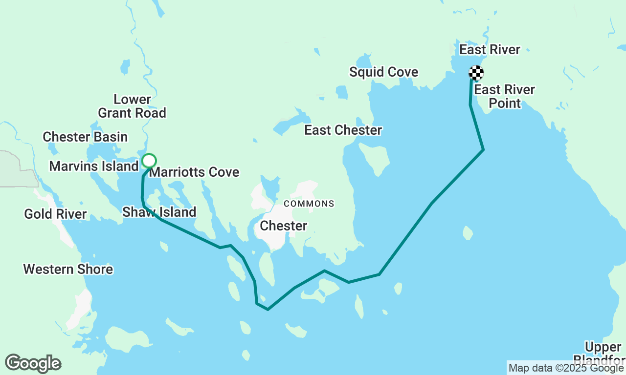 Motoring Across Mahone Bay