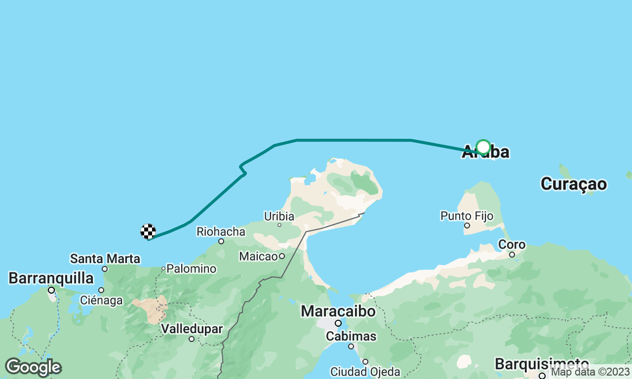 aruba to santa marta