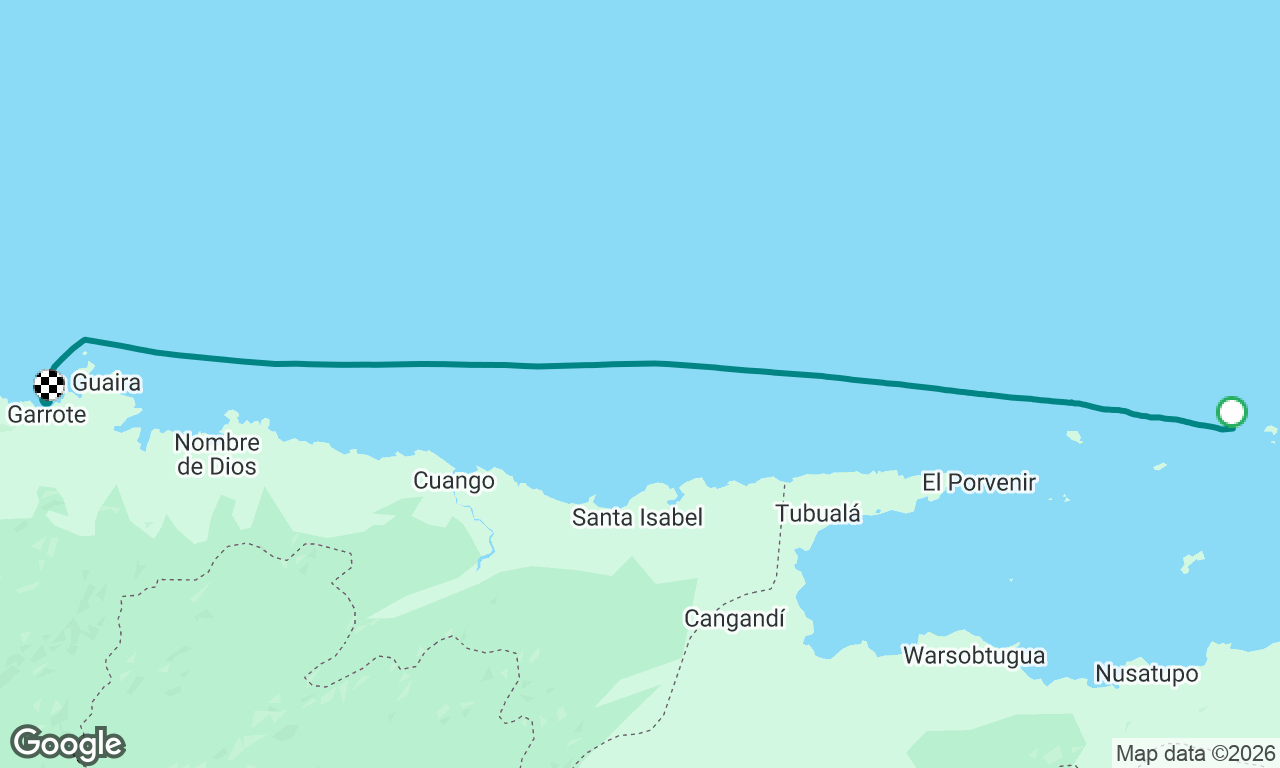 Guna Yala to Linton Bay.