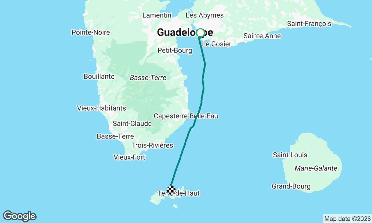Pointe à Pitre direction Les Saintes Pain de sucre