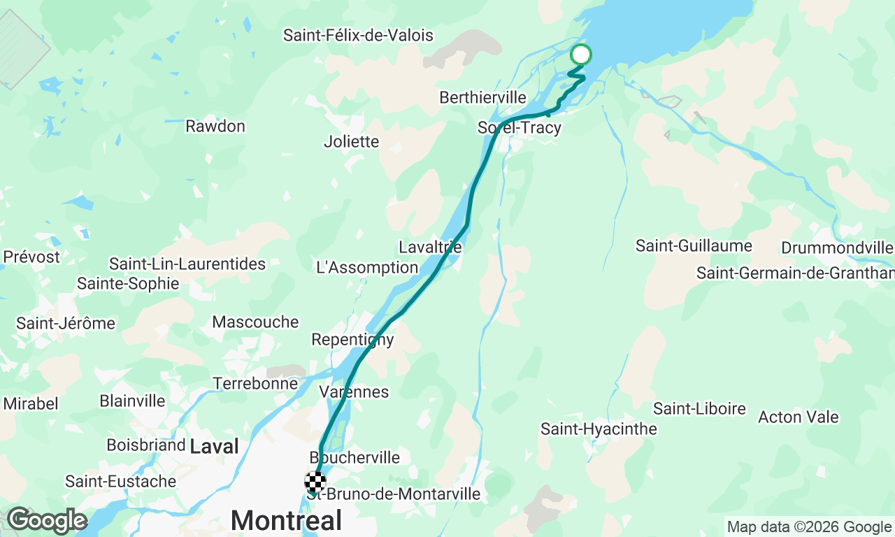 Retour des îles de Sorel de la fête du travail.