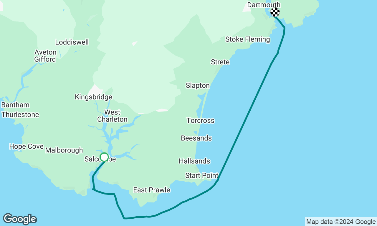 Salcombe to Dittisham in a fresh breeze!