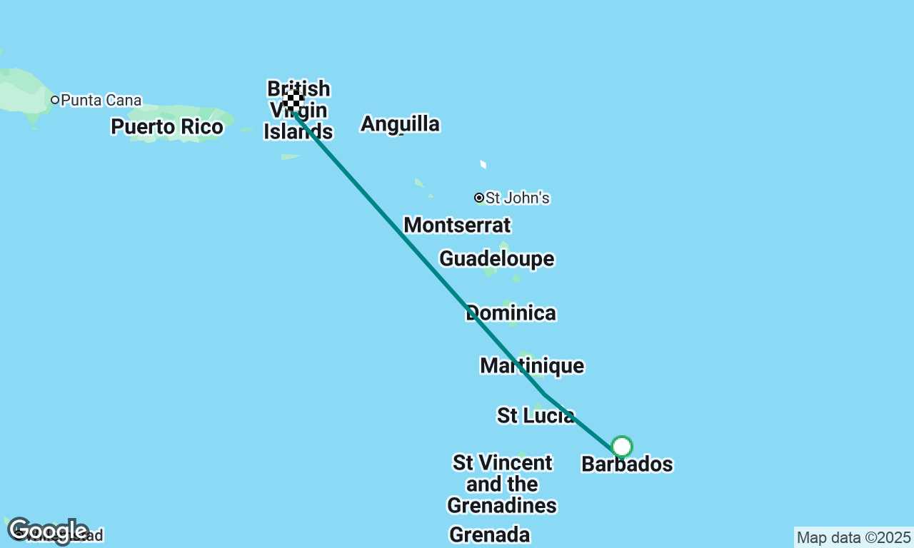 Barbados to BVI's 2025