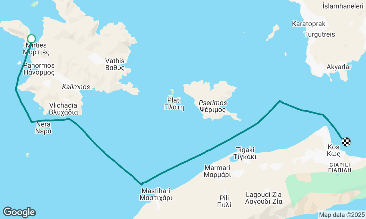 Kalyminos to Kos