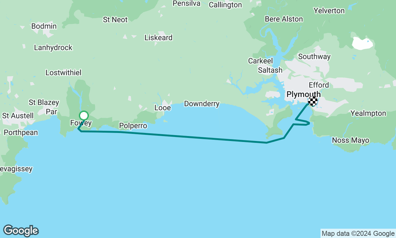 Fowey to Plymouth Return Home