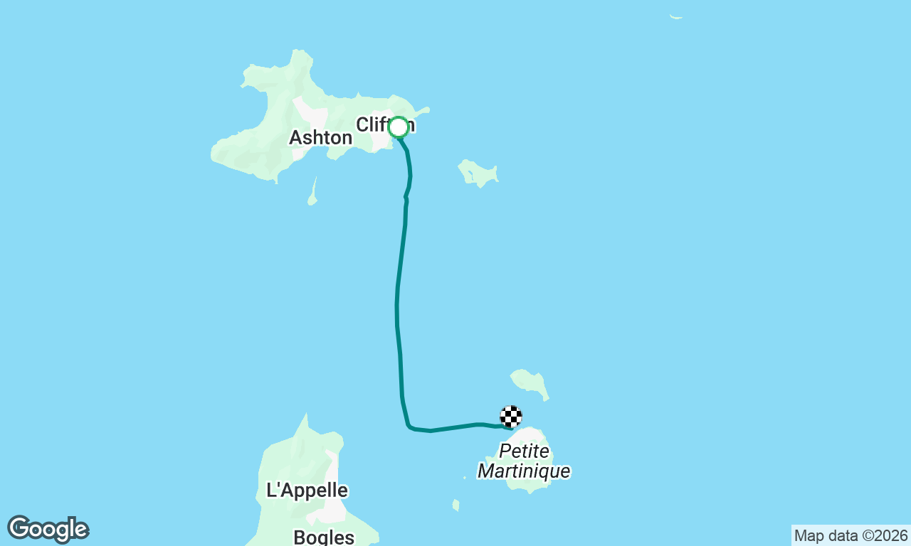 Clifton Bay to Petite Martinique