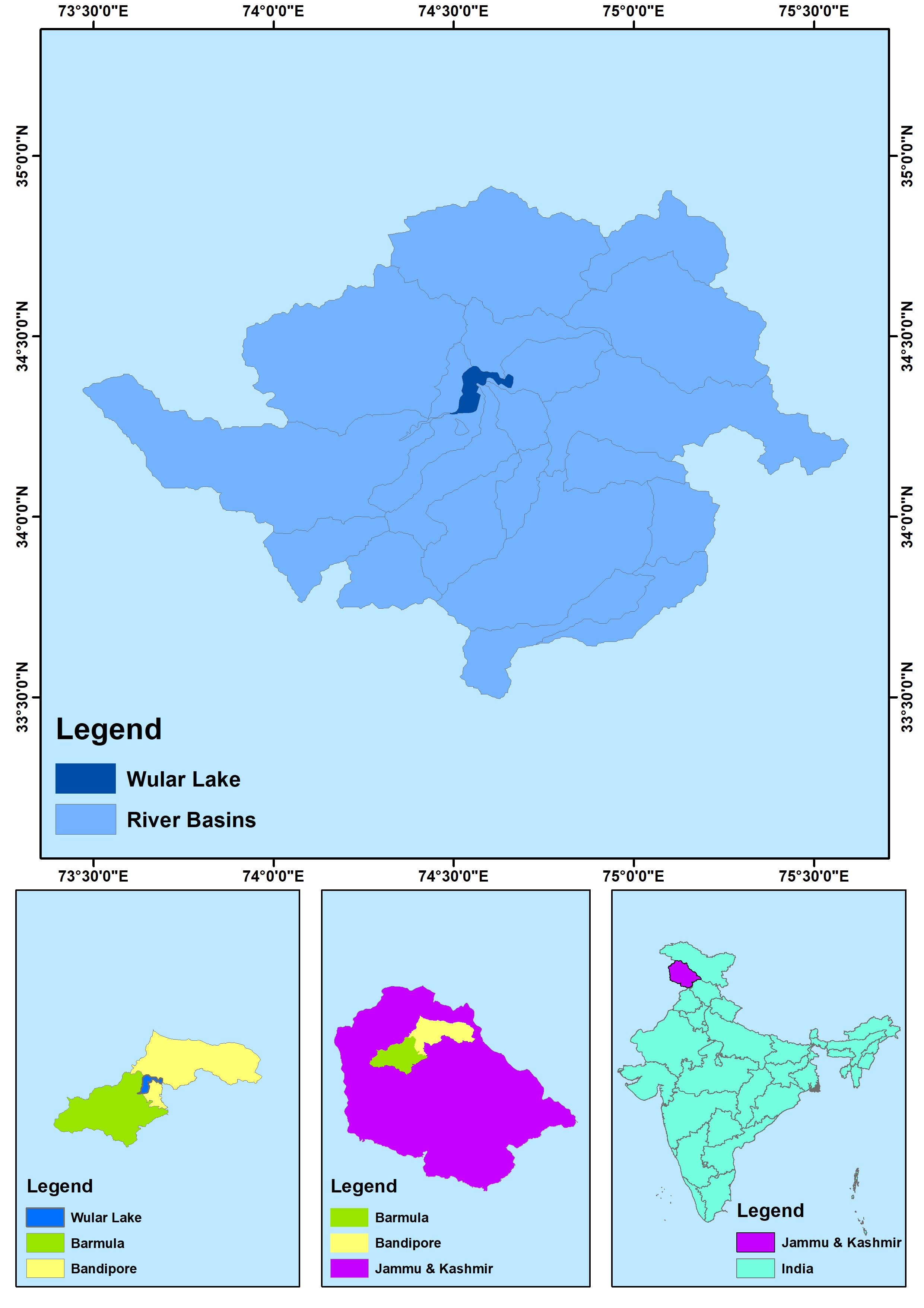 Wular Lake - Location Map