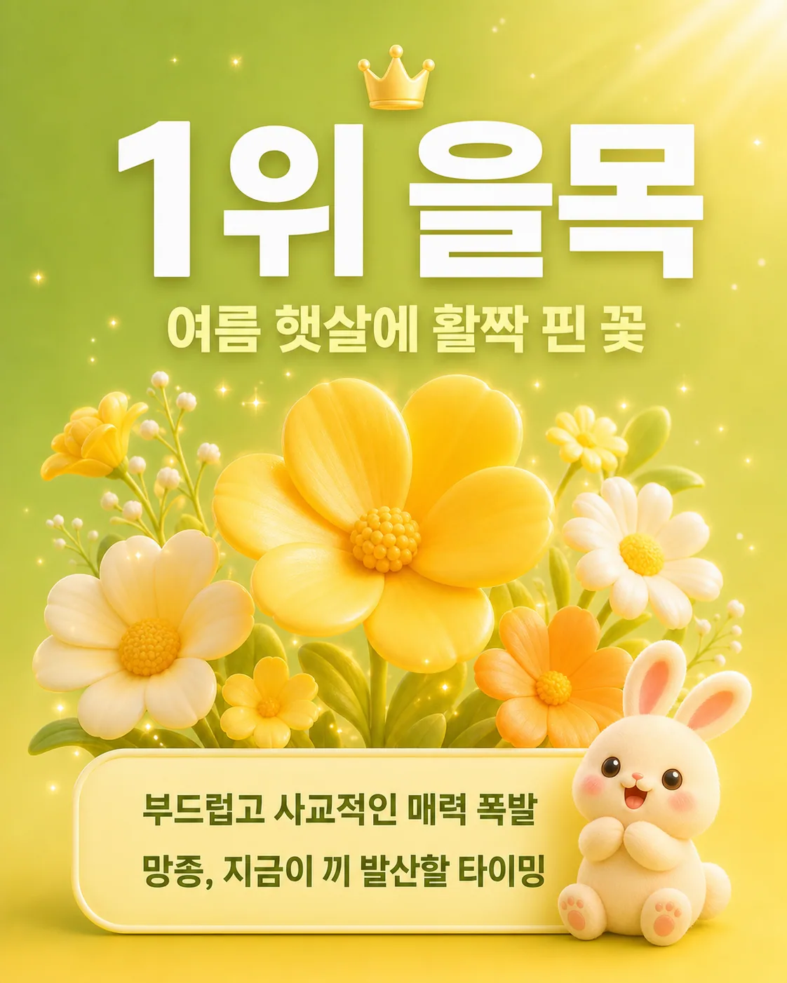황금빛 꽃들이 활짝 피어난 화사하고 아름다운 이미지