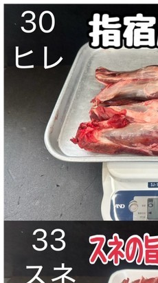 ㉚猪肉・ヒレ・㉛猪肉・ヒレ・㉜猪肉・ヒレ・㉝猪肉・スネ 他6品