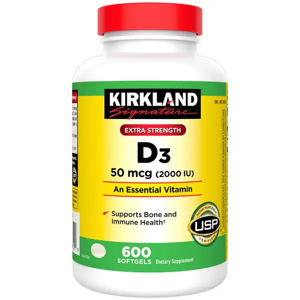 Vitamin D3, 600 Softgels
