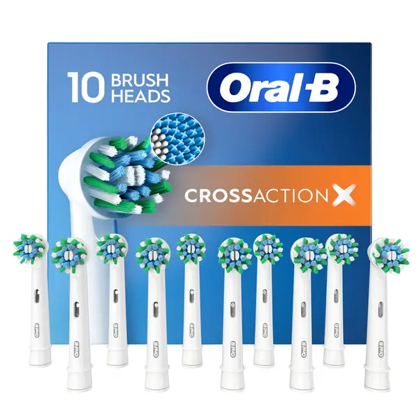 iO Deep Clean / CrossAction Replacement Brush Heads, 10 Count