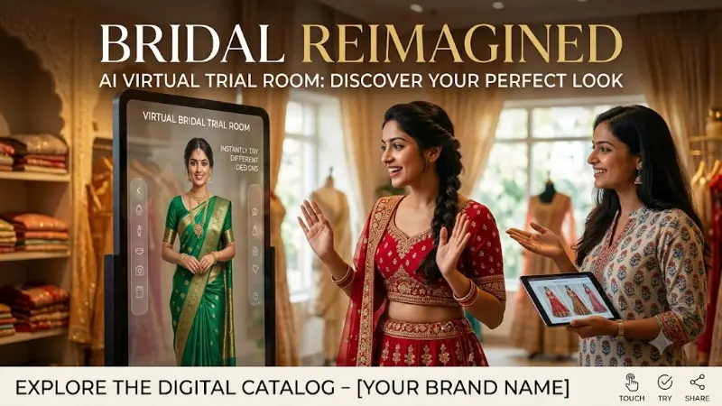 Creating a Bridal Wear Digital Catalog in Under 24 Hours Using AI Virtual Trial Room & AI