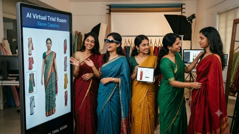 Stop Wasting Money on Photoshoots: How AI Models are Revolutionizing Saree Catalogs, Virtual Trial Rooms & E-Commerce