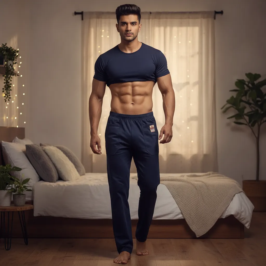 Winner Men's Stylish Navy Blue Loungewear Pants - Gym Fit
