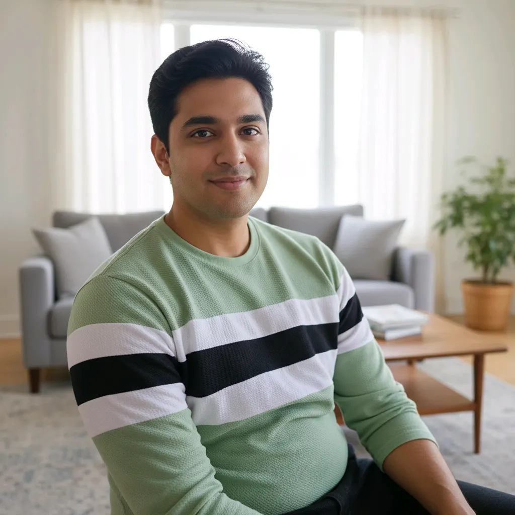 Men's Striped Crew Neck T-Shirt - Comfortable & Stylish