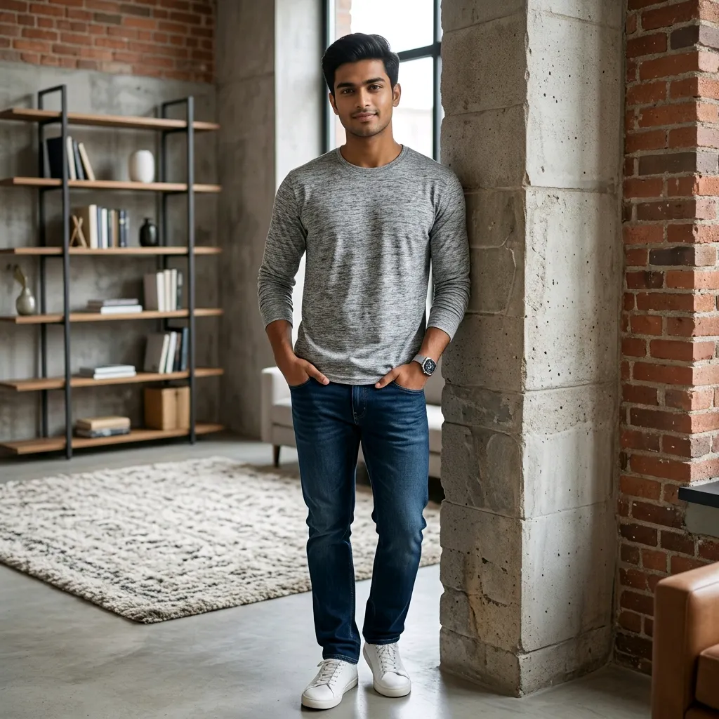 Men's Full Sleeve Round Neck T-Shirt - DA Garments