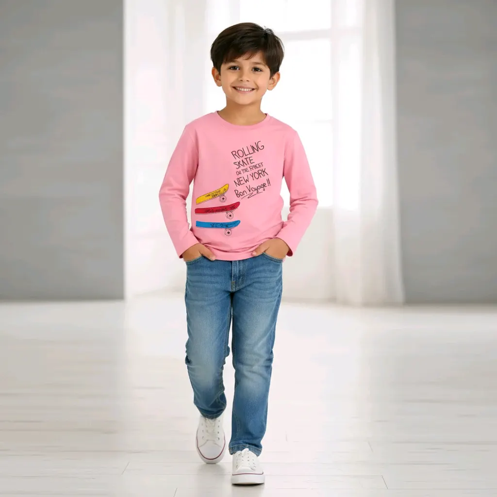 Kids' Full Sleeve Round Neck T-Shirt