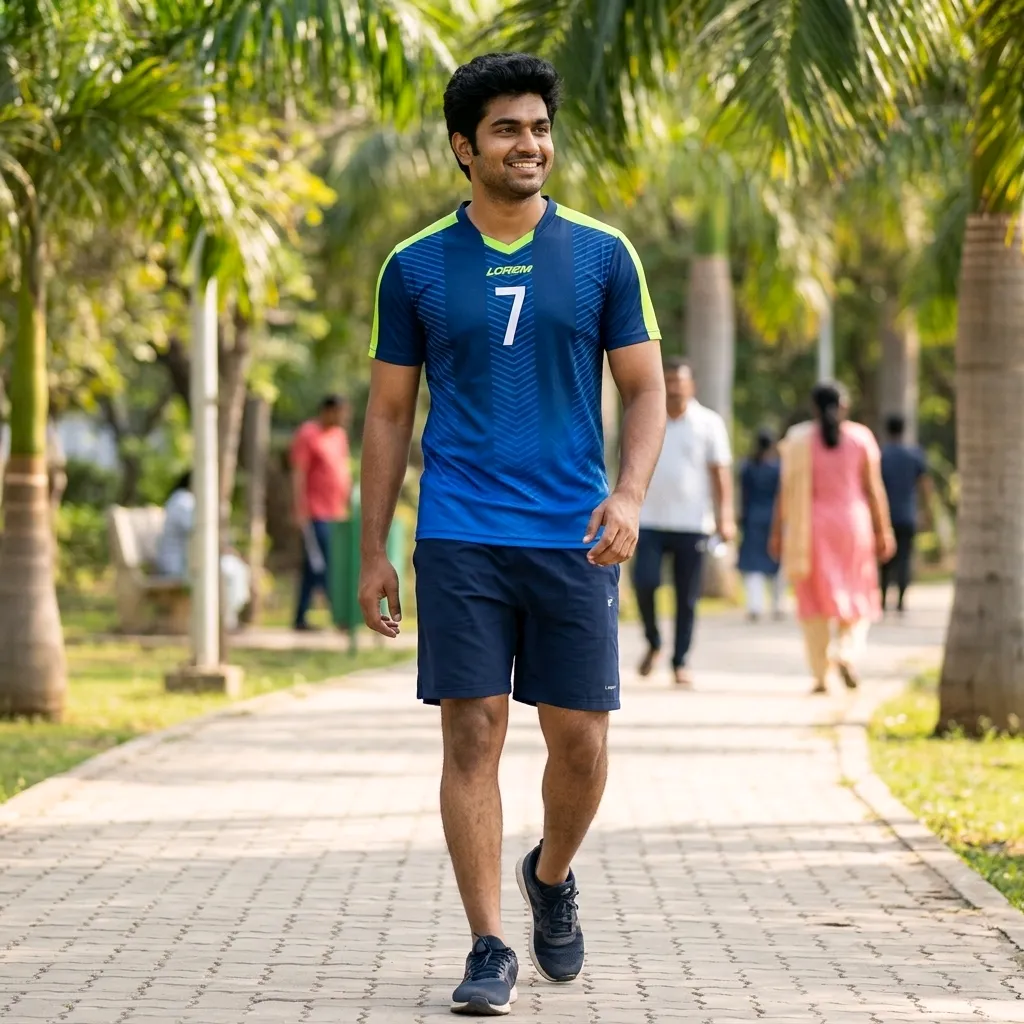 Men's Half Sleeve V Neck Sports T-shirt - ORIGIN TEXTILES