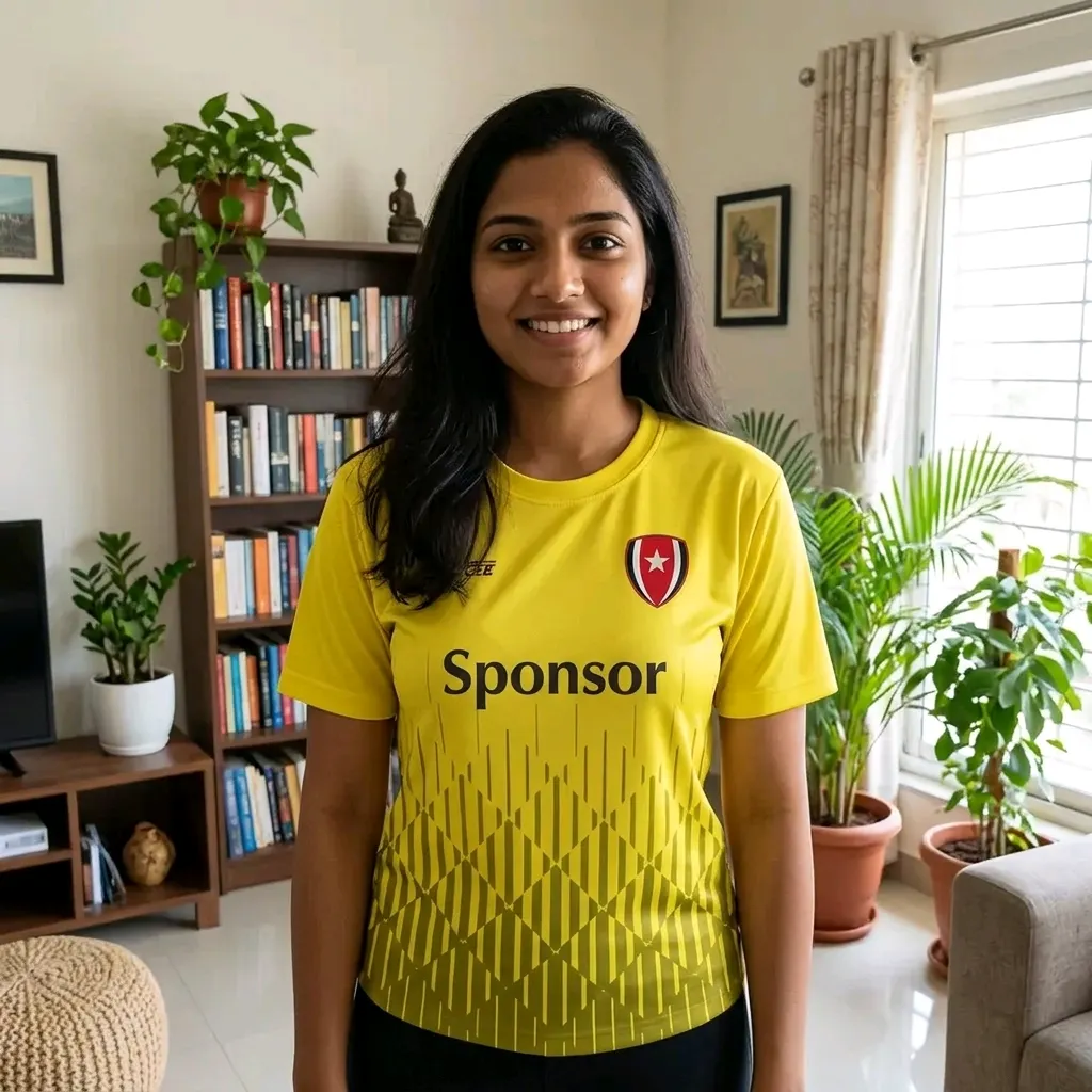 Yellow Half Sleeve Round Neck Soccer Jersey - ORIGIN TEXTILES