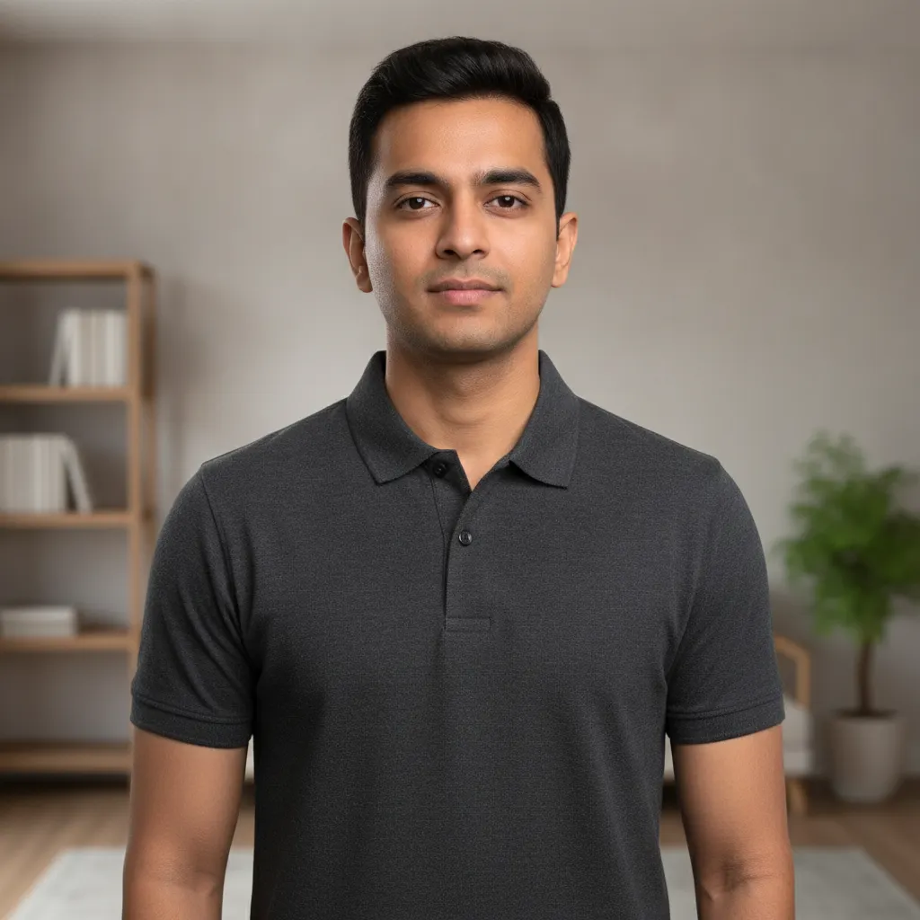 Men's Charcoal Grey Half-Sleeve Polo T-Shirt - ORIGIN TEXTILES