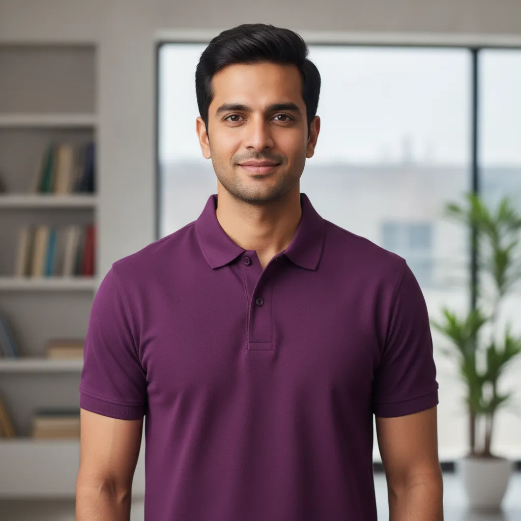 Men's Half Sleeve Polo T-shirt - Rich Purple - ORIGIN TEXTILES