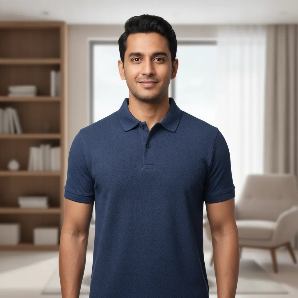 Men's Classic Navy Blue Half Sleeve Polo T-Shirt - ORIGIN TEXTILES
