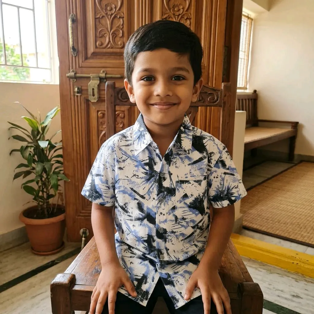 Boys' Half Sleeve Casual Shirt - Trendy Prints & Comfortable Fit