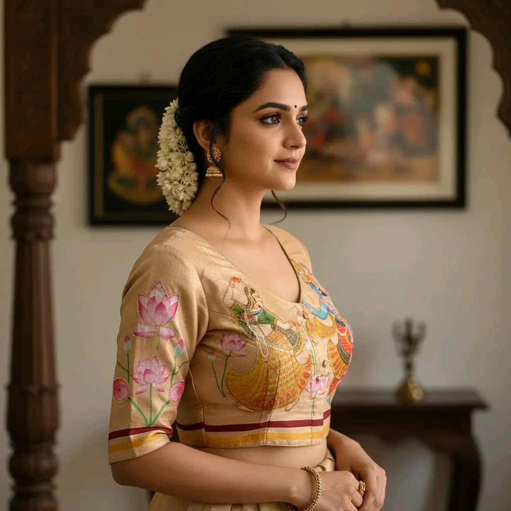 Elegant Half Sleeve Front Open Blouse - Exclusively at Test Company