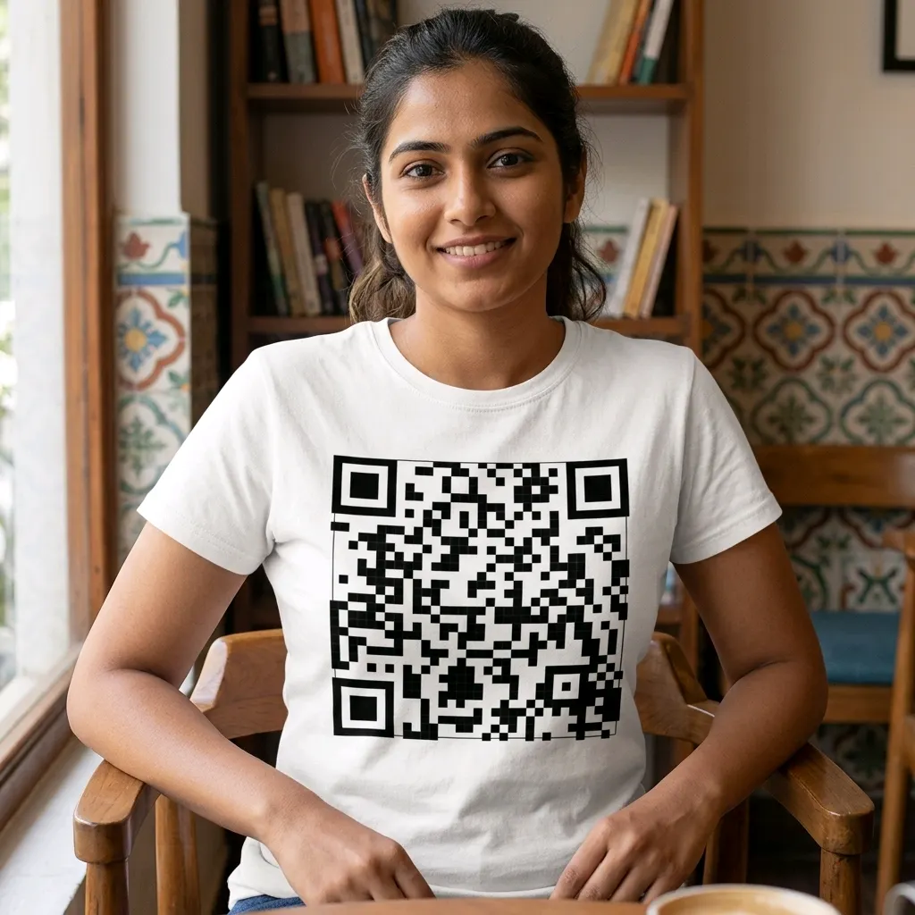 QR Code T-Shirt - Unique Digital Design