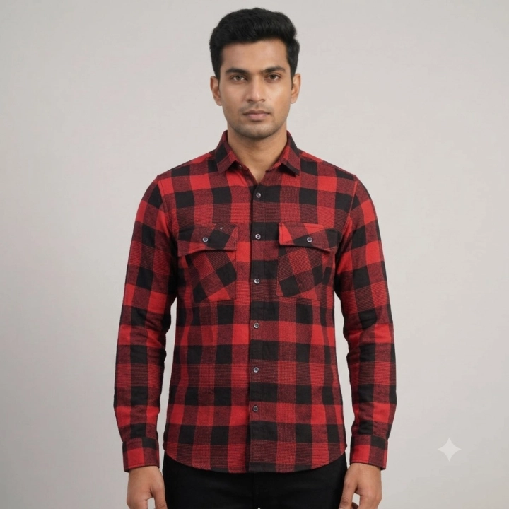 Men's Red & Bagge
Full Sleeve Casual Shirt