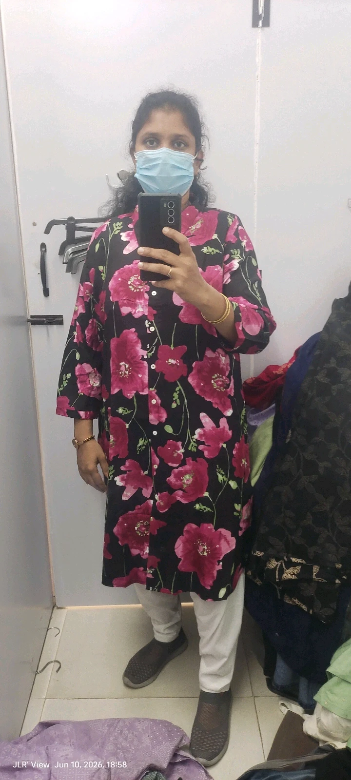 Elegant Black Floral Print Kurti for Women - JLR FASHION