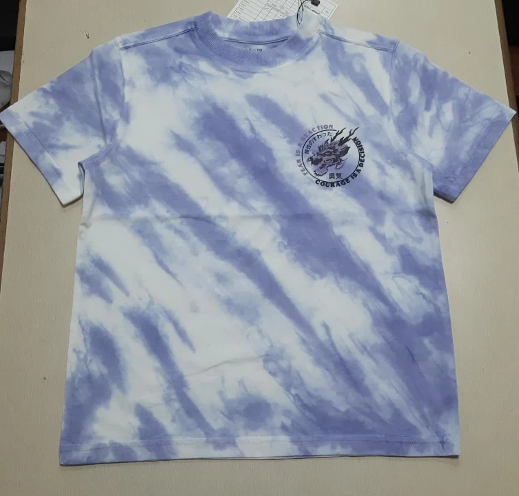 Cotton Tie-Dye T-shirt for Girls - Regular Fit, Half Sleeve, Round Neck