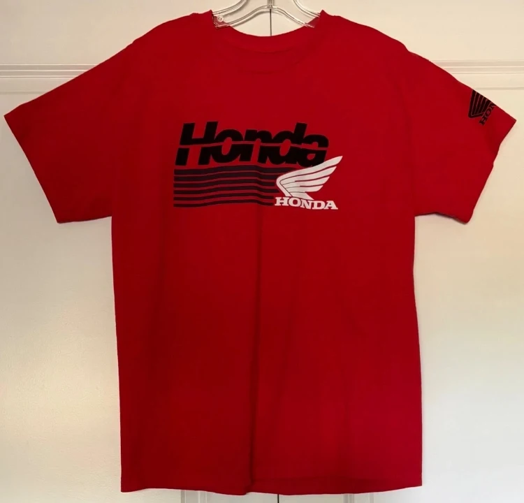 Men's Red Honda Logo Half Sleeve Round Neck T-shirt - Regular Fit