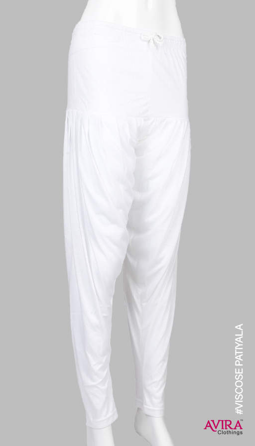 Photo of Viscose Patiyala White Color - Avira Clothings with Elegance & Feel Good Product | Avira Clothings