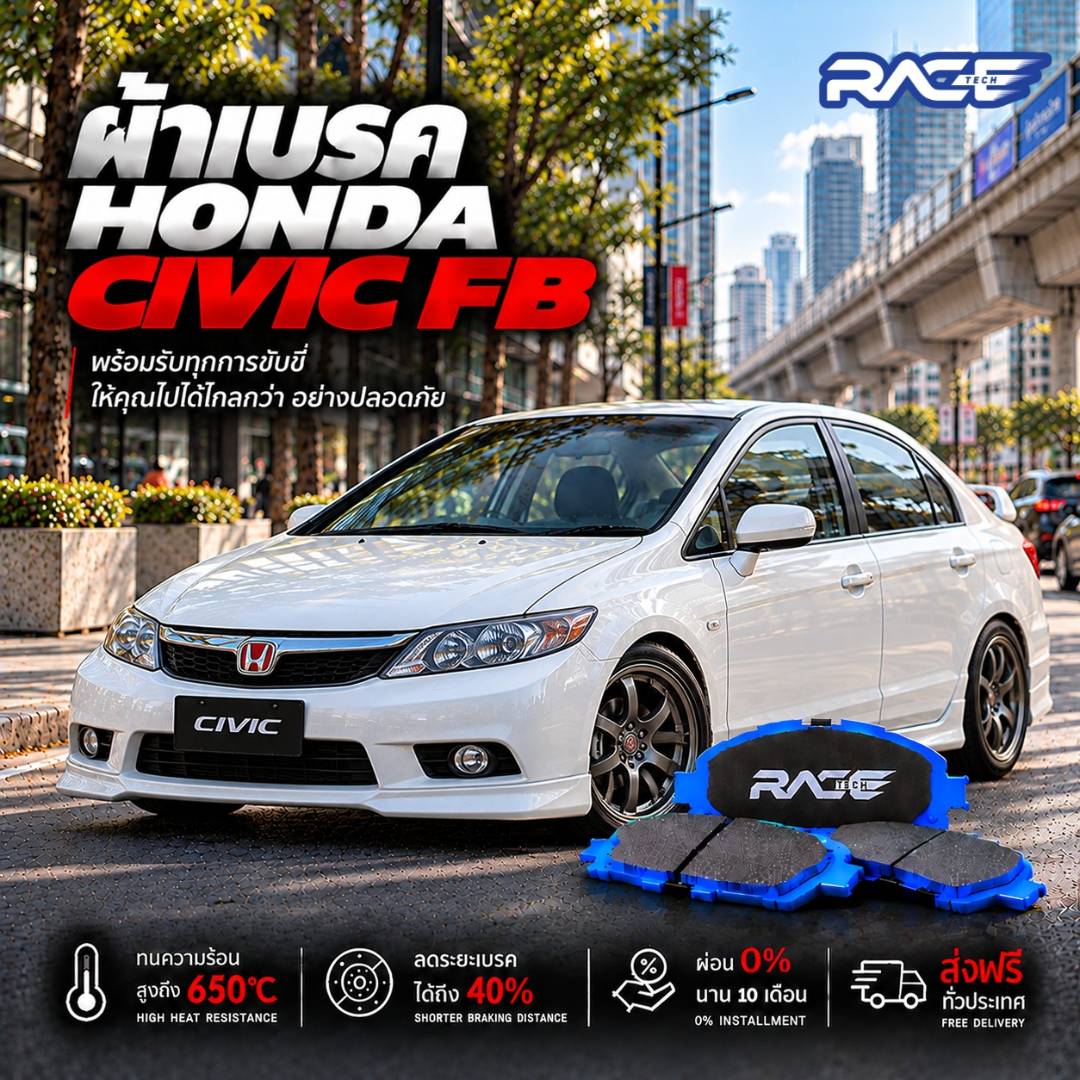 ผ้าเบรก HONDA CIVIC FB 12-15    NEW !! RT5046M รูปที่ 1