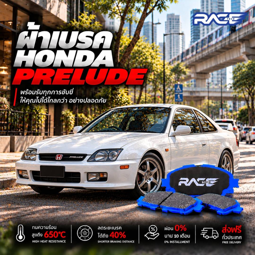 ผ้าเบรก HONDA PRELUDE 92-97    NEW !! RT5046M รูปที่ 1