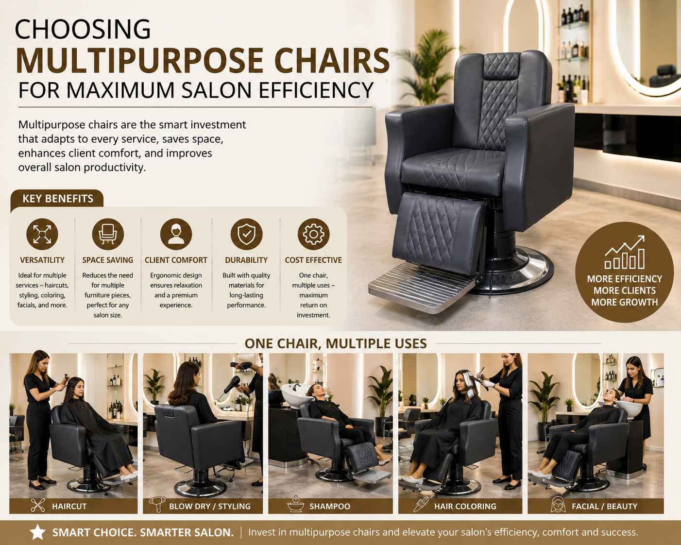 Choosing Multipurpose Chairs for Maximum Salon Efficiency