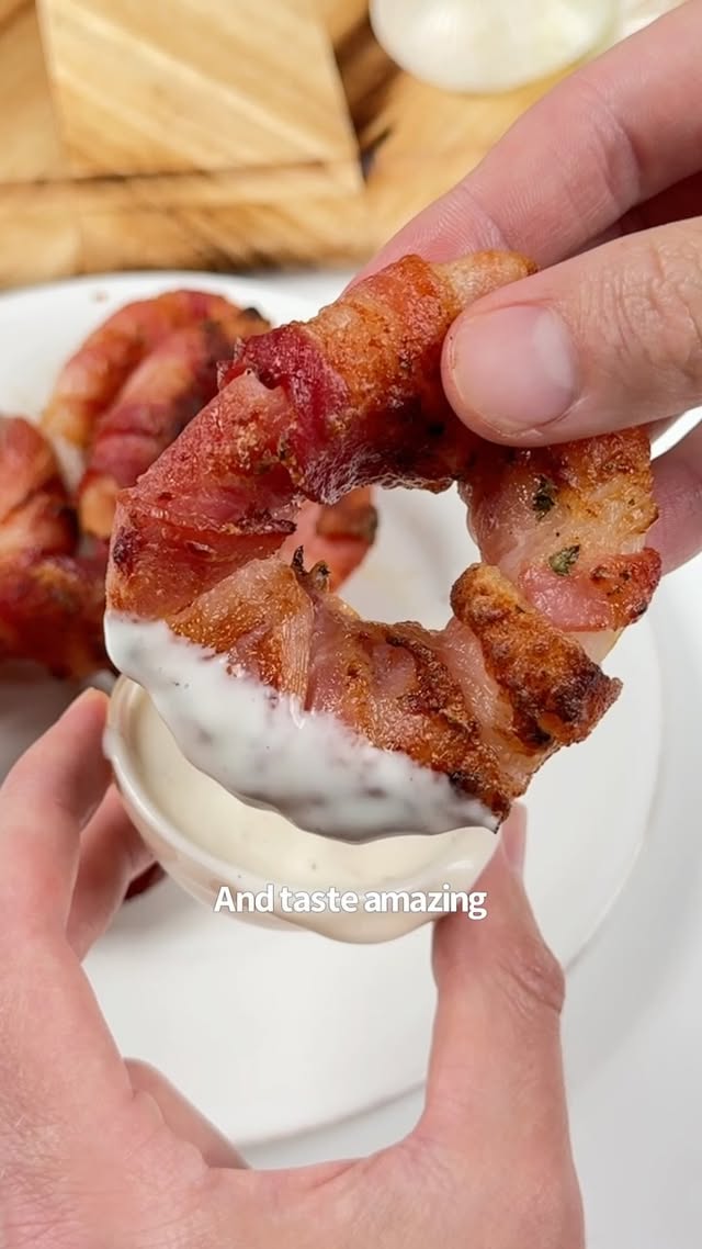 Bacon Wrapped Onion Rings