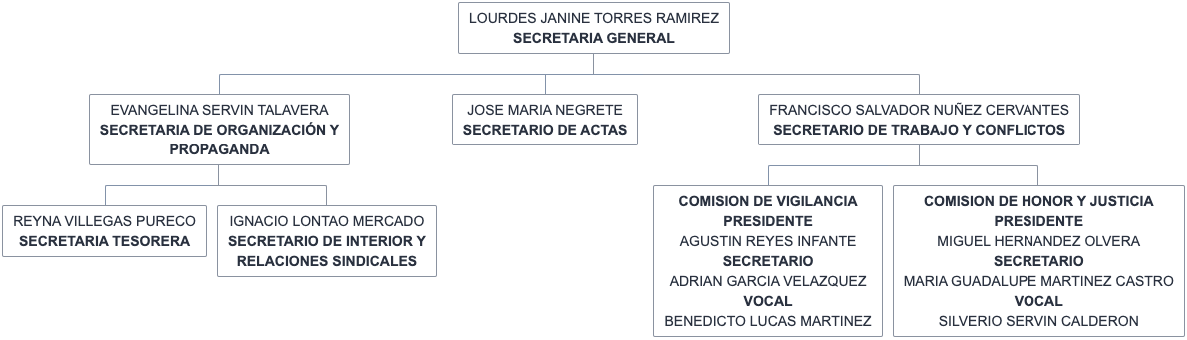 Sindicato Santa Clara del Cobre - Mesa Directiva