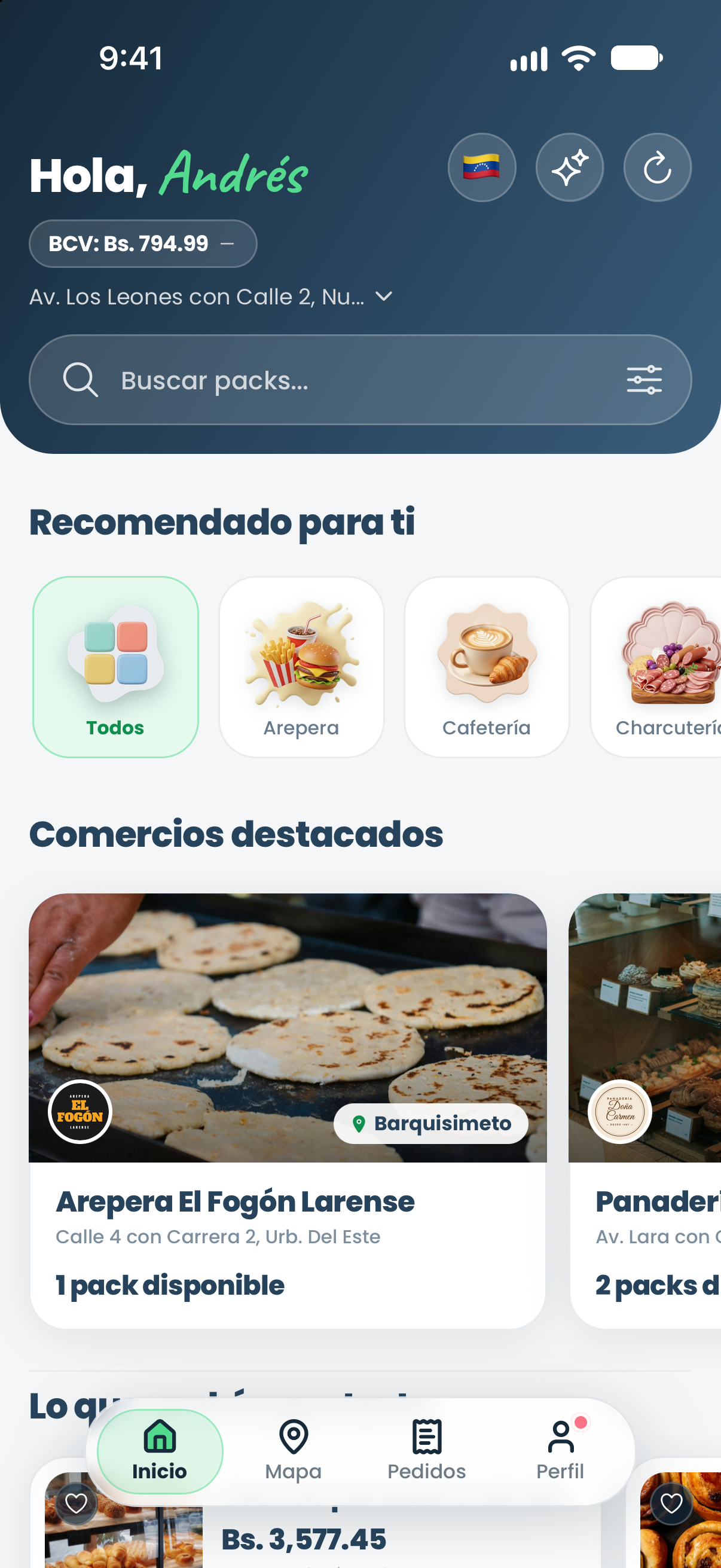 Packs cerca de ti en la app Salvalo