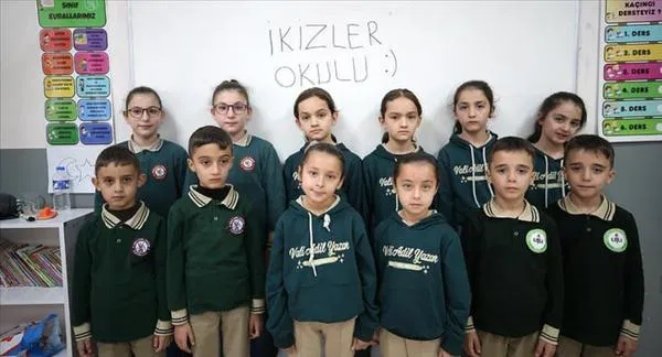 Muş’ta 21 İkiz Kardeş Aynı Okulda Okuyor