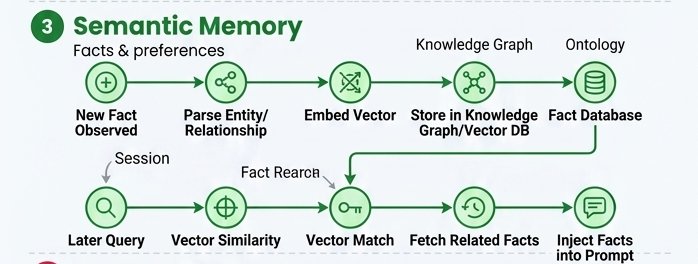 Semantic memory pipeline architecture diagram