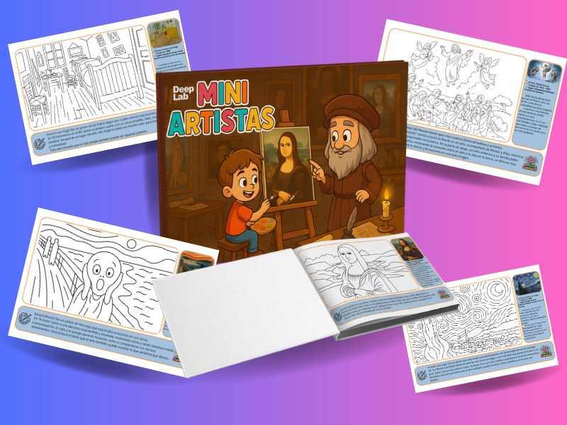 Muestra de obras de arte para colorear