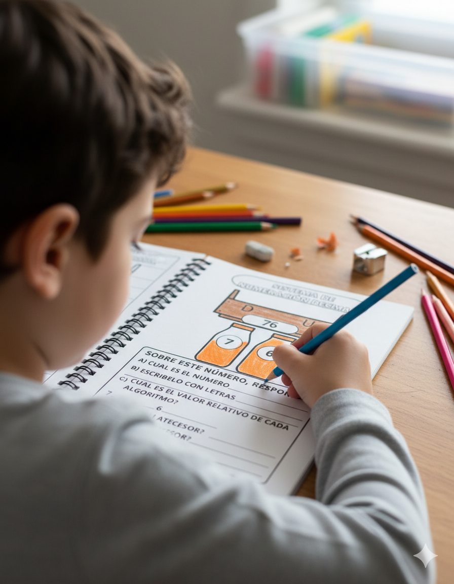 Niño resolviendo problemas con confianza