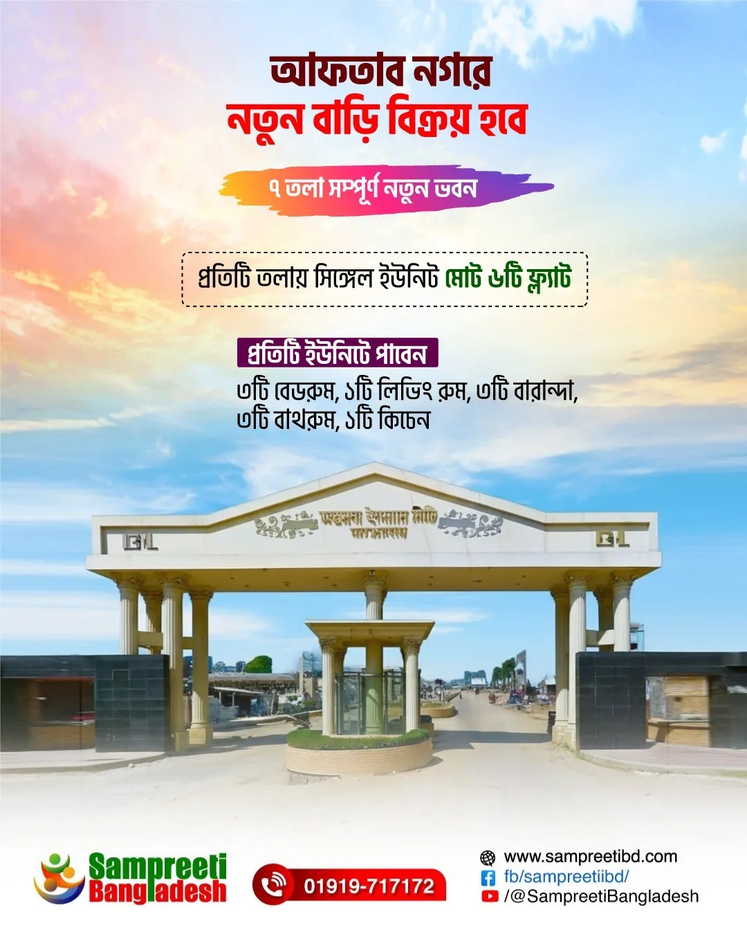 আফতাব নগরে নতুন বাড়ি বিক্রয় হবে