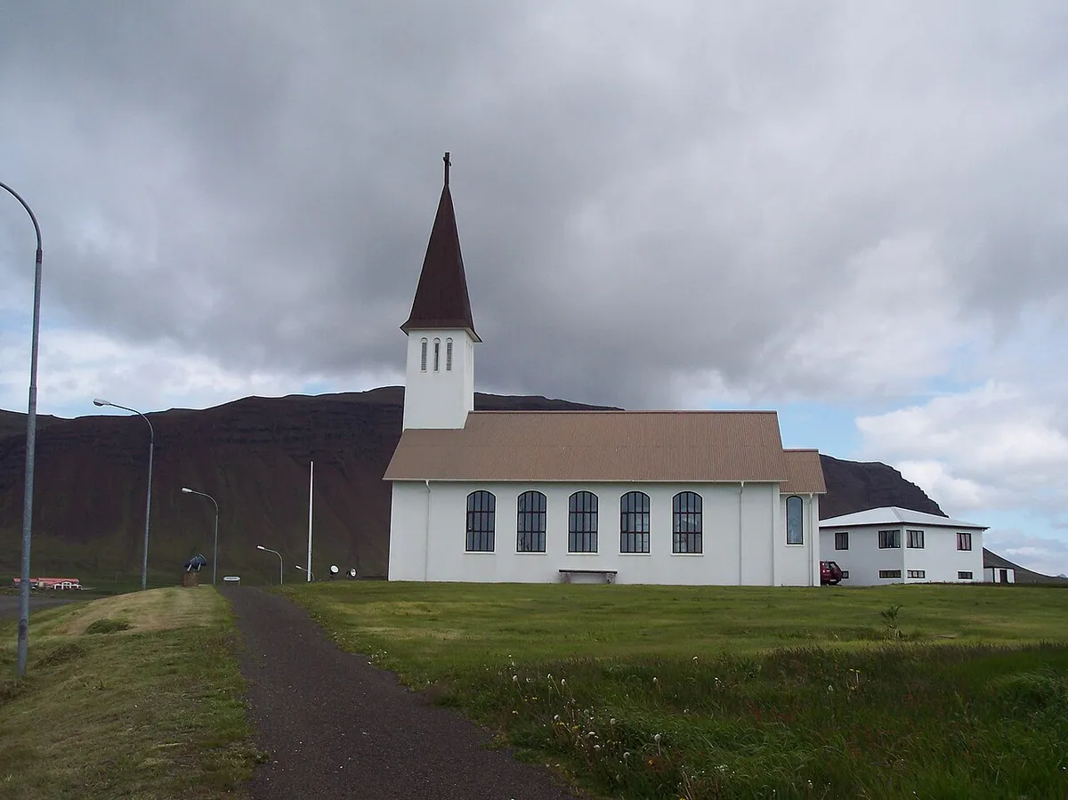 The church at Reykhólar, Reykhólahreppur, Iceland