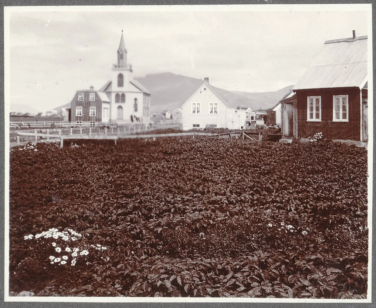Collection: Icelandic and Faroese Photographs of Frederick W.W. Howell, Cornell University Library Title: Akranes Church. Date: ca. 1900 Place: Akranes (Iceland : Town) Medium: collodion print Repository: Fiske Icelandic Collection, Rare &amp; Manuscript Collections, Cornell University Library Acces